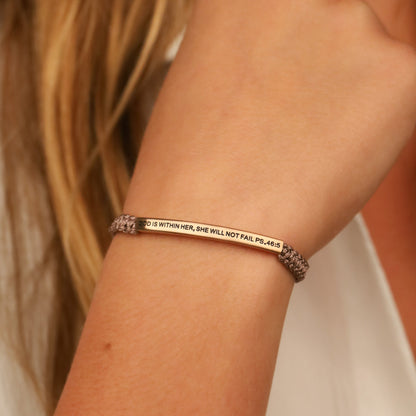 engraved christian bracelet