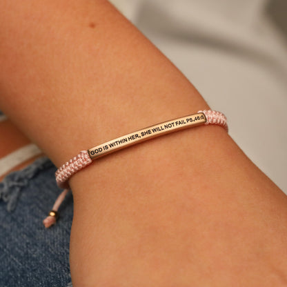 Adjustable engraved bracelet