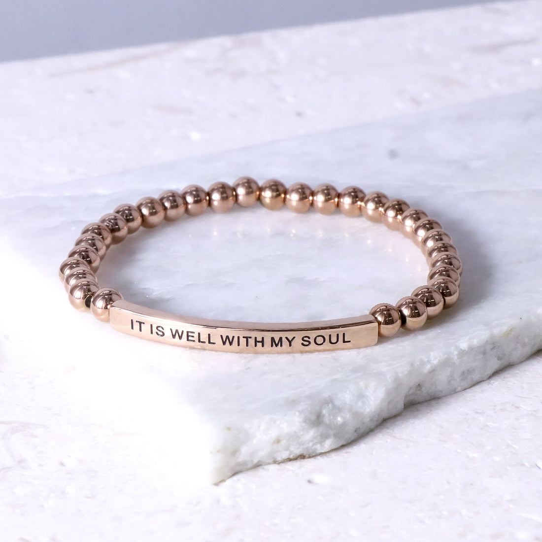 It Is Well With My Soul Christian bracelet with inspirational message