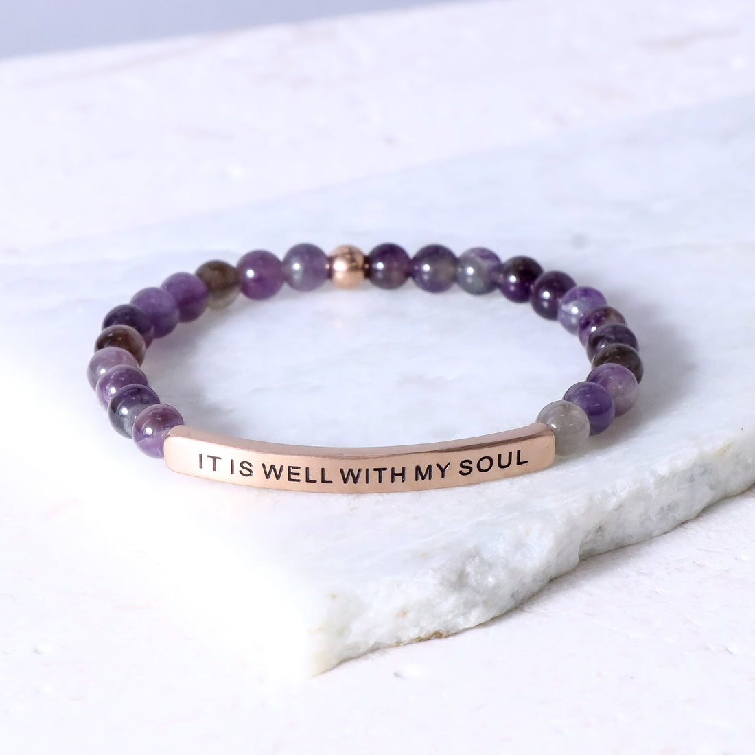 It Is Well With My Soul Christian bracelet with inspirational faith message