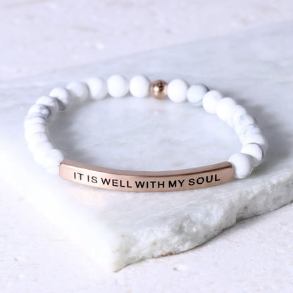 Meaningful Christian gift bracelet featuring “It Is Well With My Soul”
