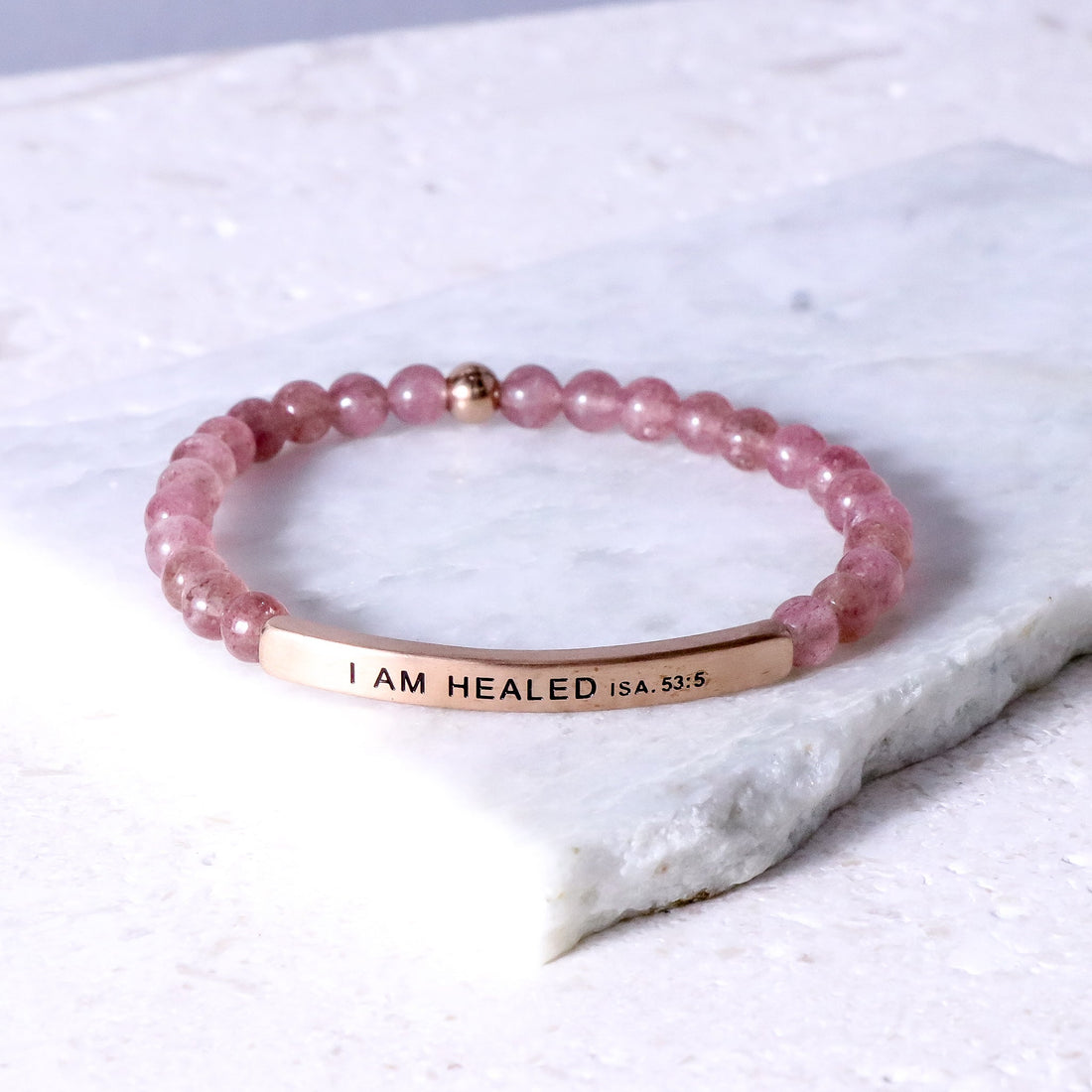 gemstone engraved bracelet