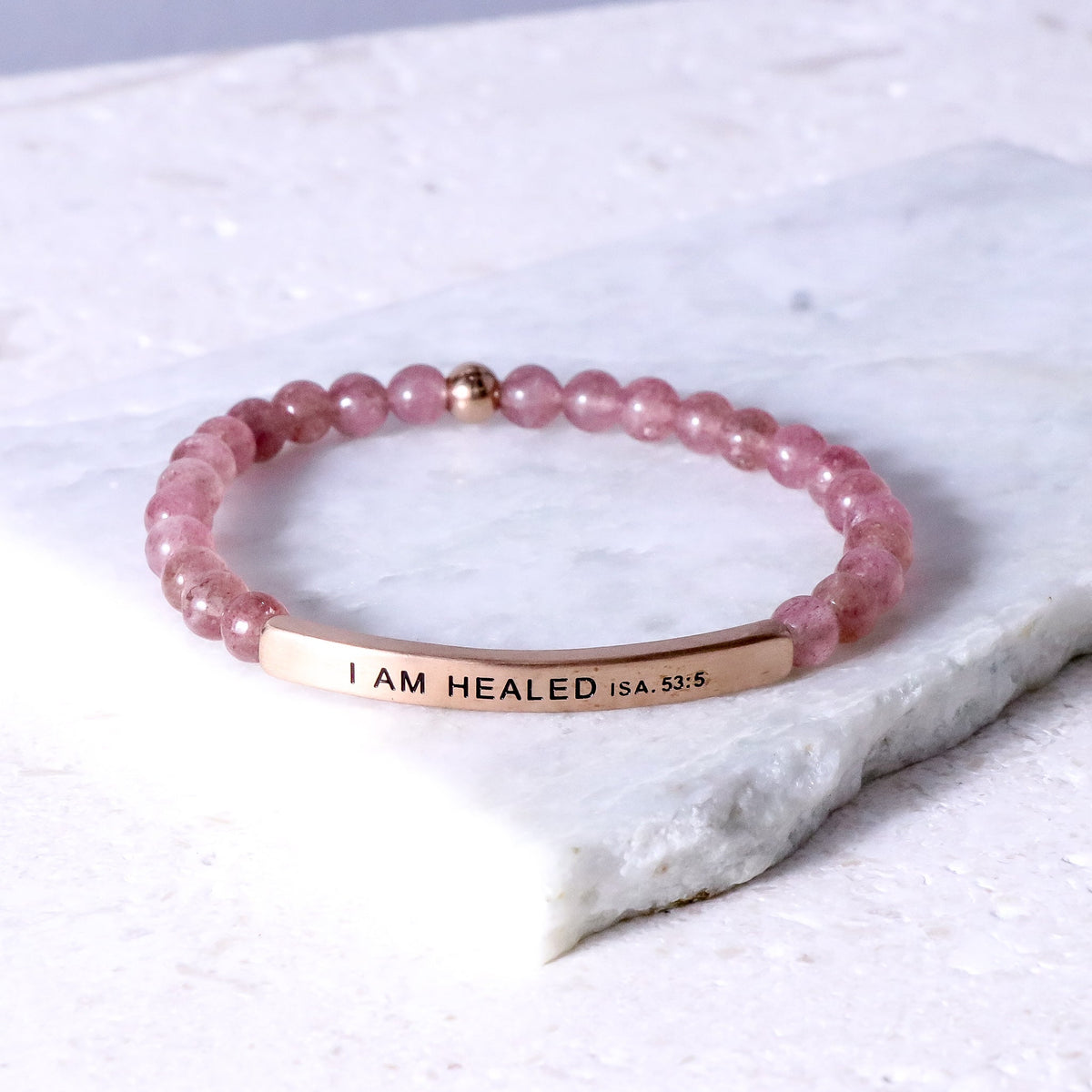 gemstone engraved bracelet