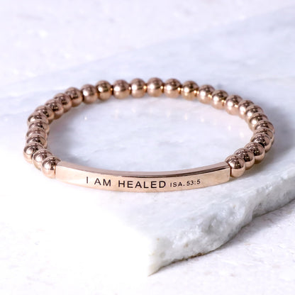 rose gold bible verse bracelet