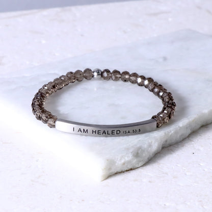crystal engraved bible verse bracelet