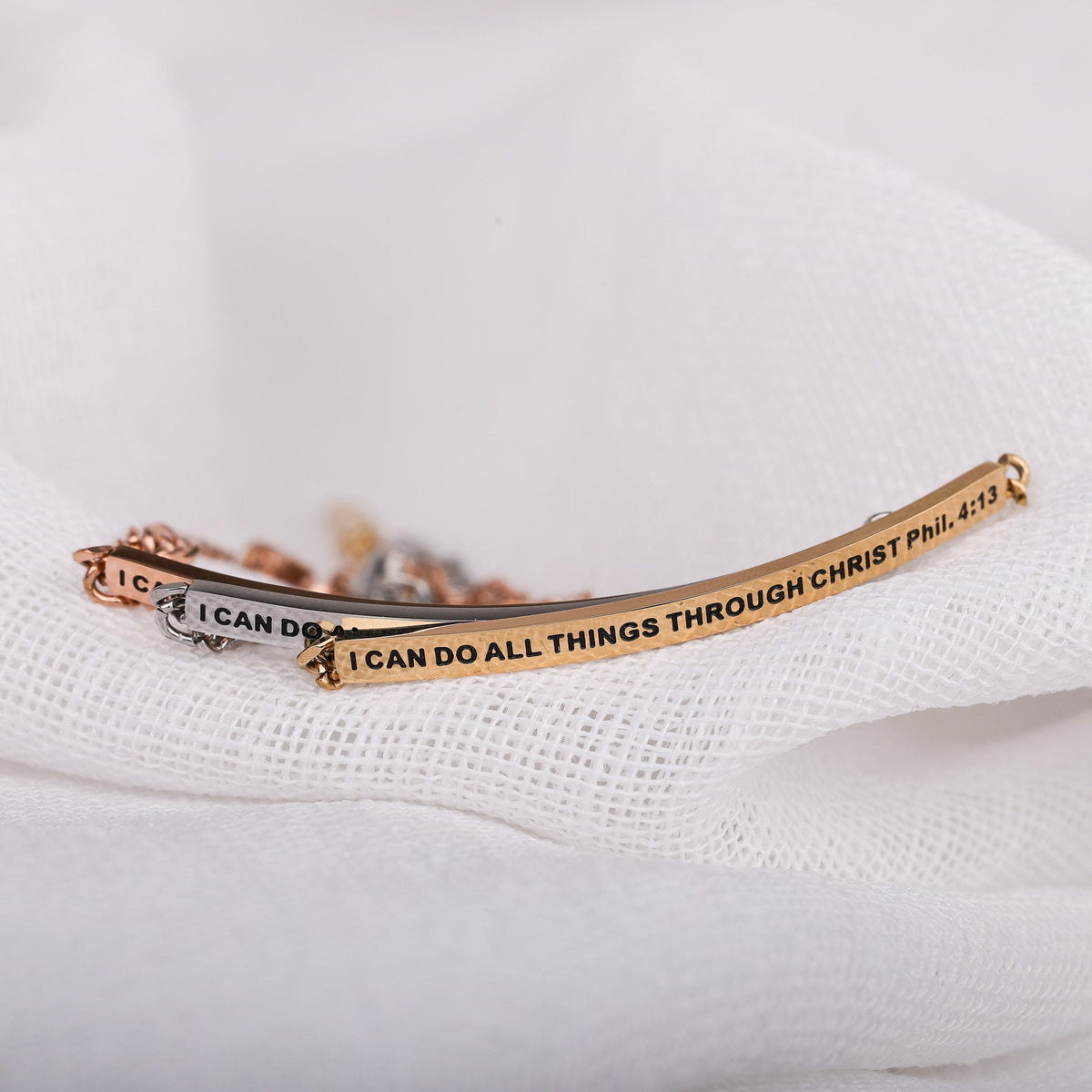 inspirational engraved chain bracelets