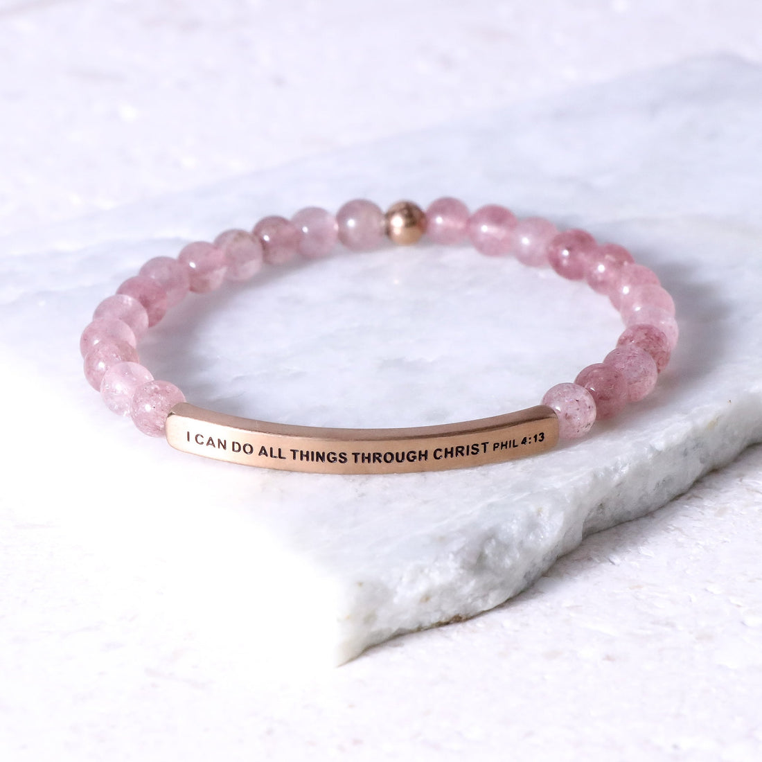beaded inspirational bracelet