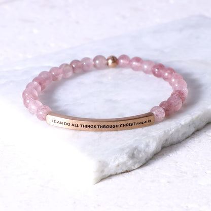 beaded inspirational bracelet