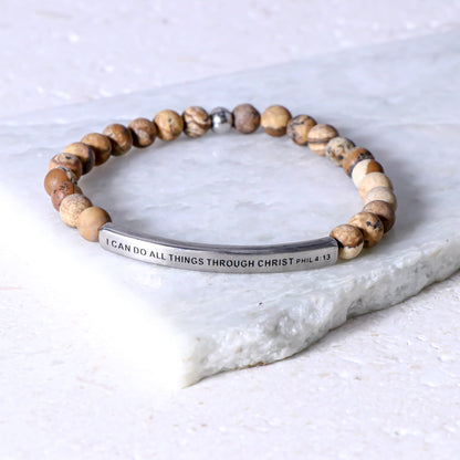 beaded positive message bracelet