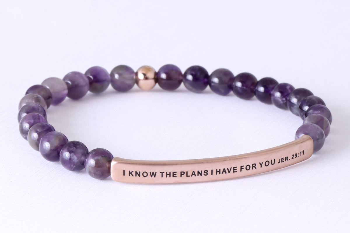 beaded amethyst bracelet