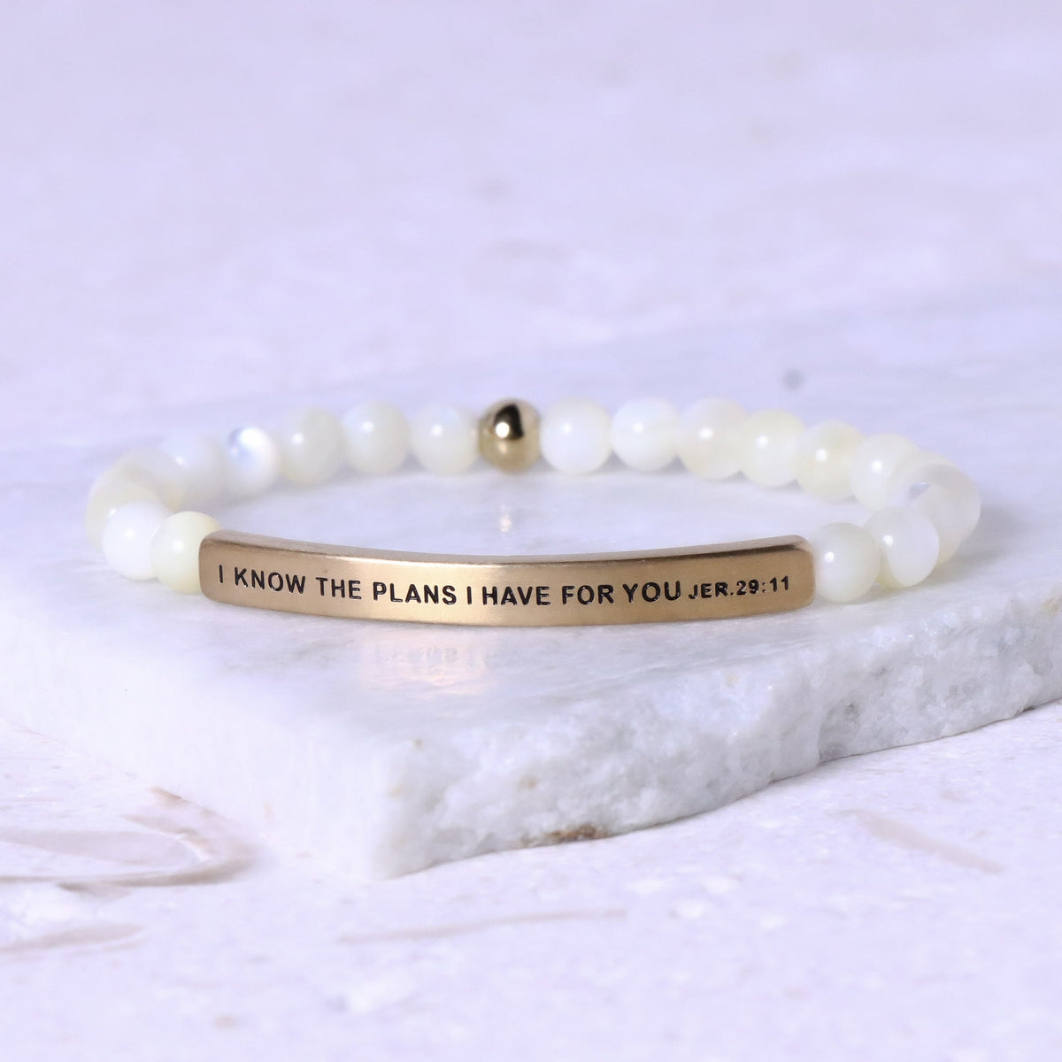 engraved gemstone bracelet made in usa