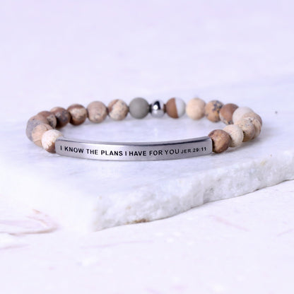 engraved positive message bracelet