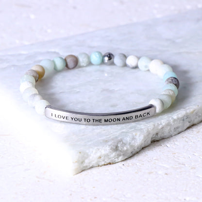 I LOVE YOU TO THE MOON AND BACK engraved bracelet