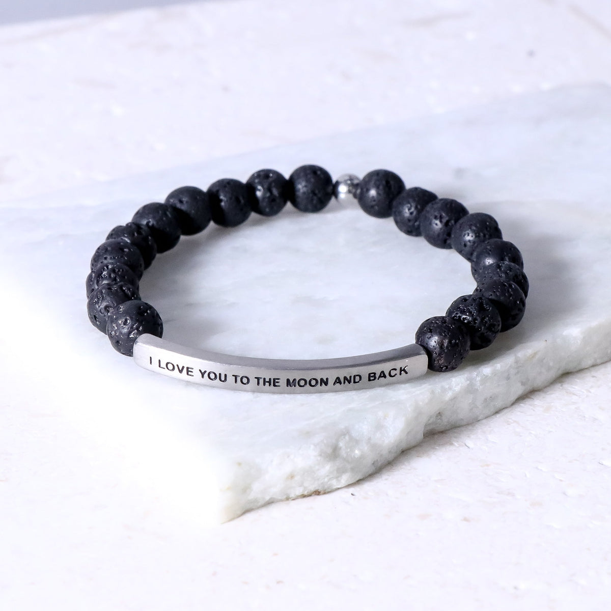 I LOVE YOU TO THE MOON AND BACK engraved bracelet
