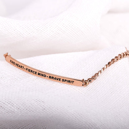 engraved chain bracelet