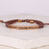 Rope bracelet featuring engraved Kind Heart Fierce Mind Brave Spirit message bar