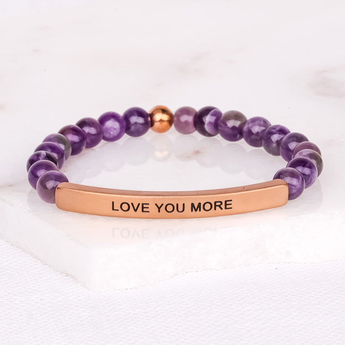 AMETHYST BEADED BRACELET