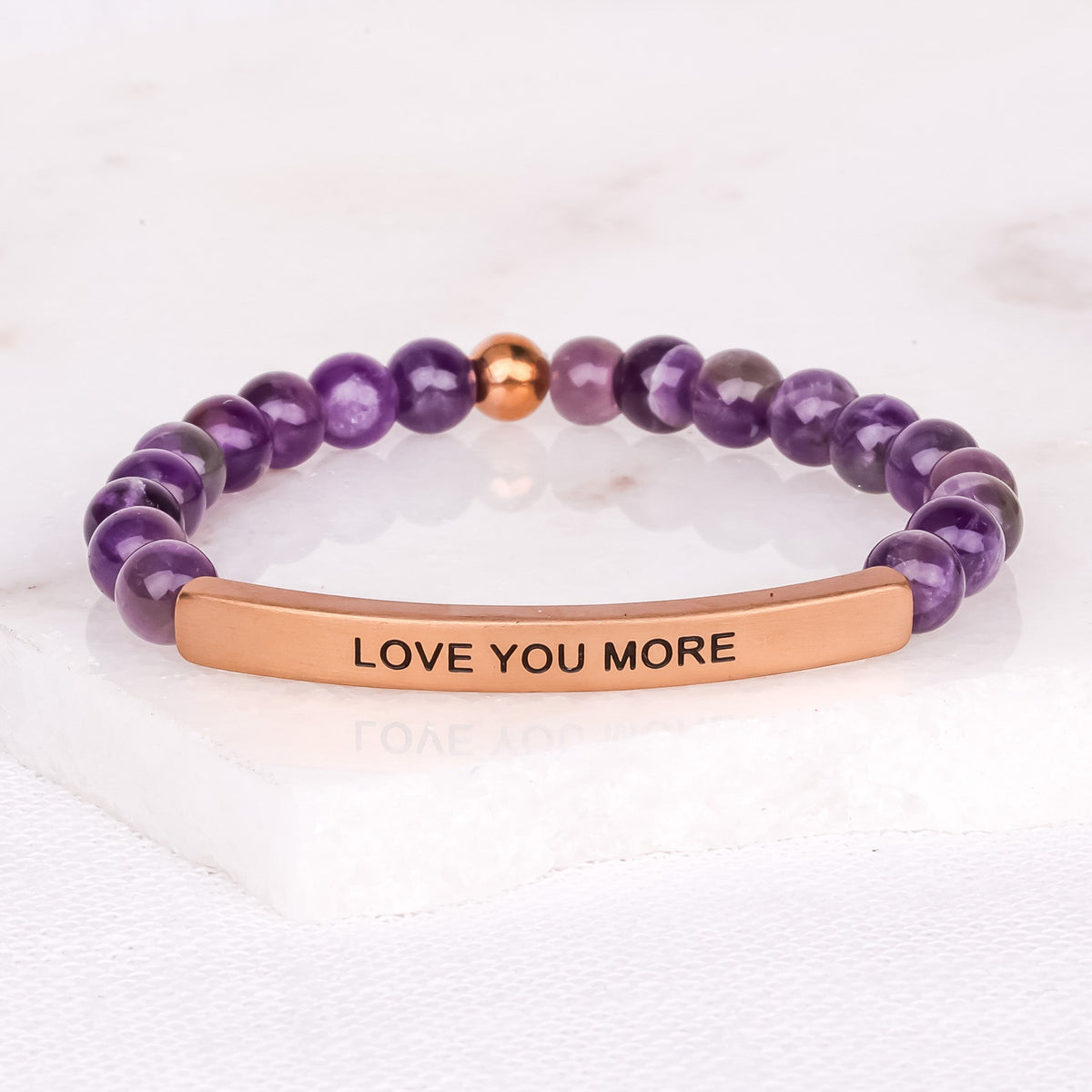 AMETHYST BEADED BRACELET