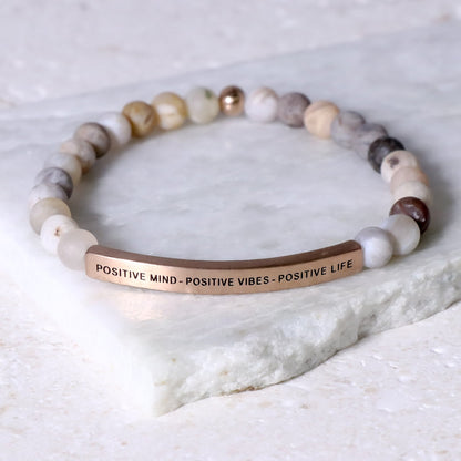 inspirational engraved beaded bracelet