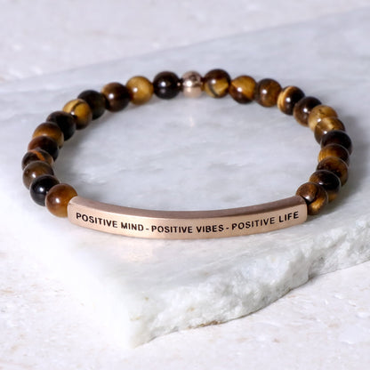 Positive affirmation bracelet featuring Positive Mind Positive Vibes Positive Life