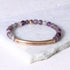Proverbs 31:25 inspirational beaded bracelet with engraved Bible verse message