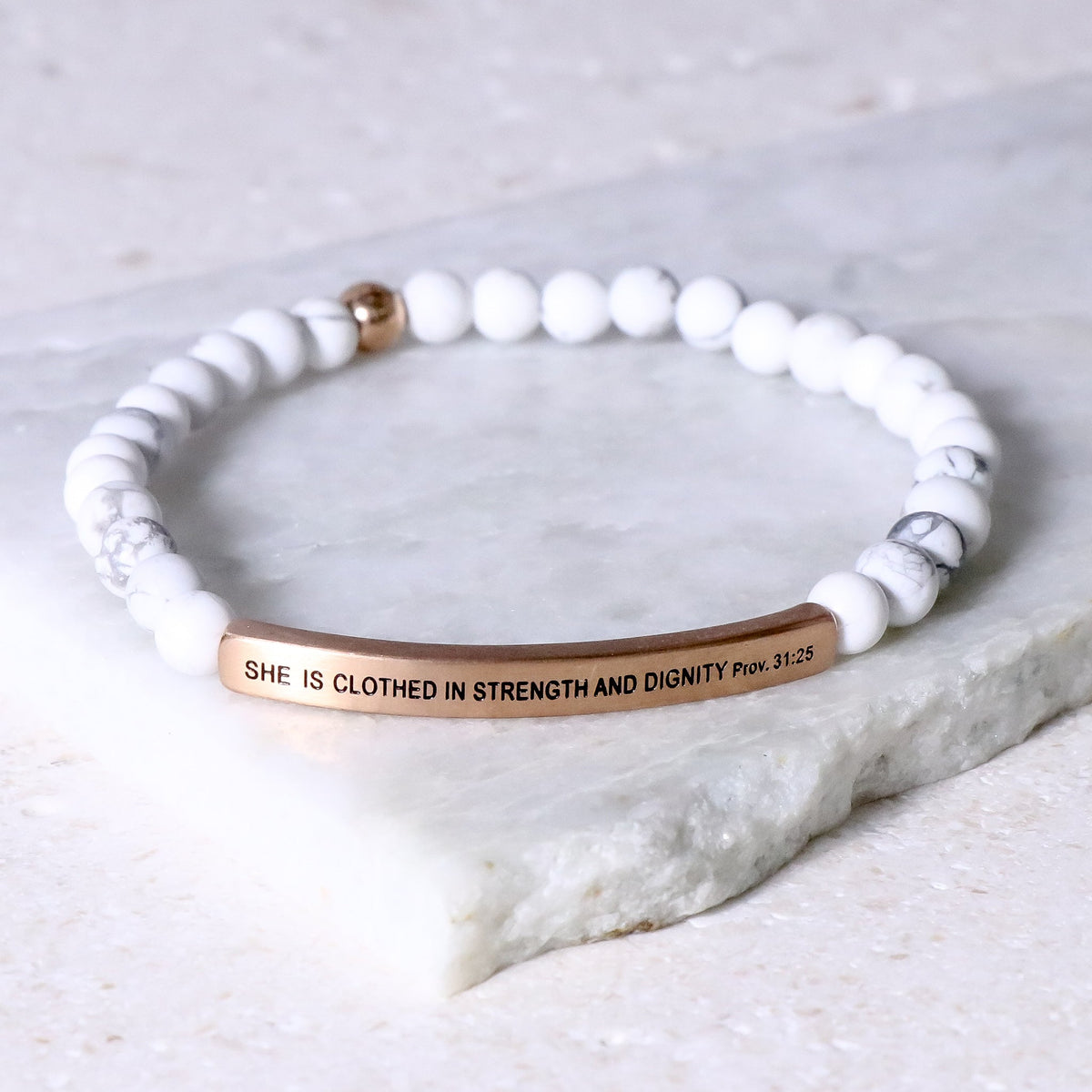 Faith-based beaded bracelet for women 