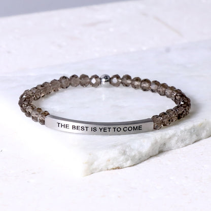 Engraved inspirational message bracelet 
