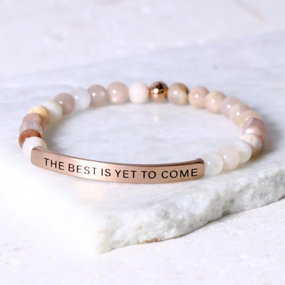 Inspirational gemstone bead bracelet 