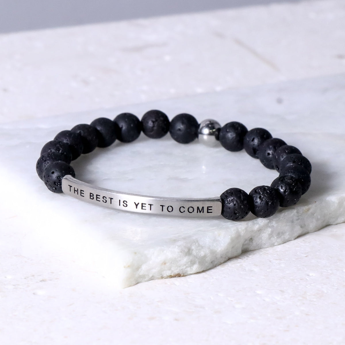 Inspirational gemstone bead bracelet celebrating hope, optimism, and new beginnings