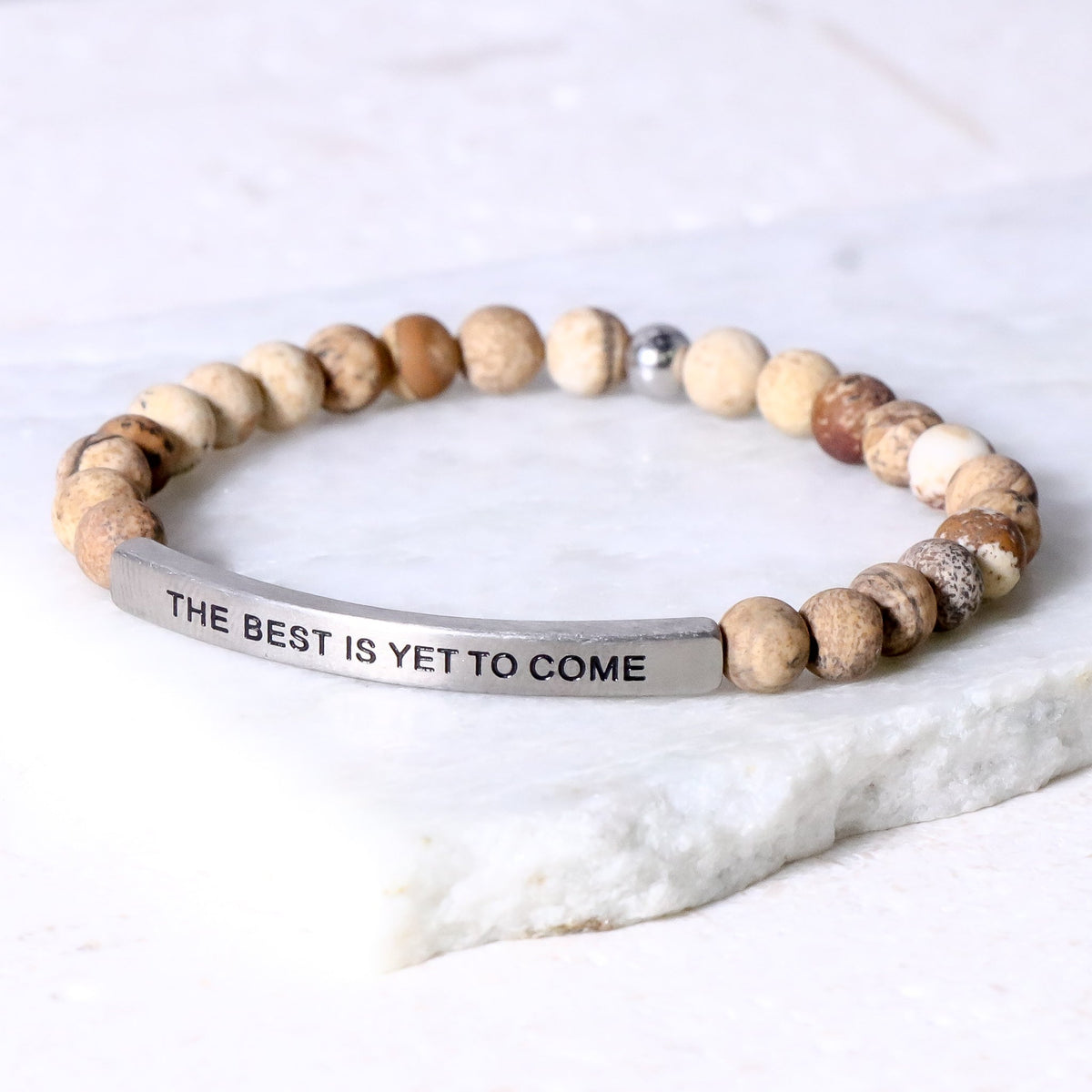 The Best Is Yet to Come beaded bracelet gift for graduates, friends, and loved ones
