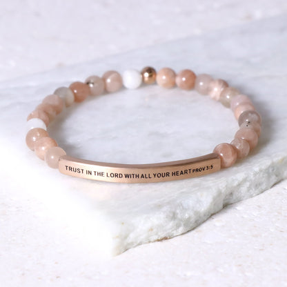 Trust in the Lord with All Your Heart inspirational bracelet gift for graduates and loved ones