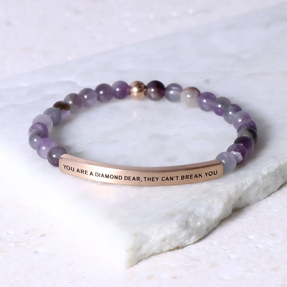 amethyst beaded bracelet