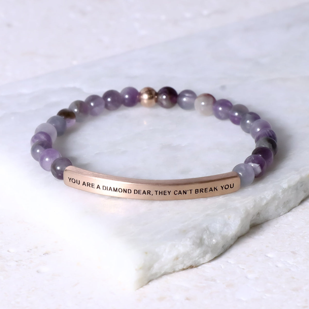 amethyst beaded bracelet