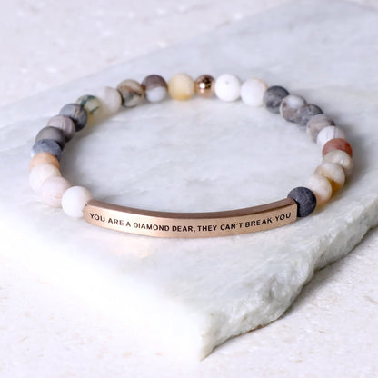 engraved positive message bracelet