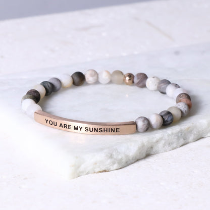 You Are My Sunshine inspirational bracelet for granddaughter or grandchild