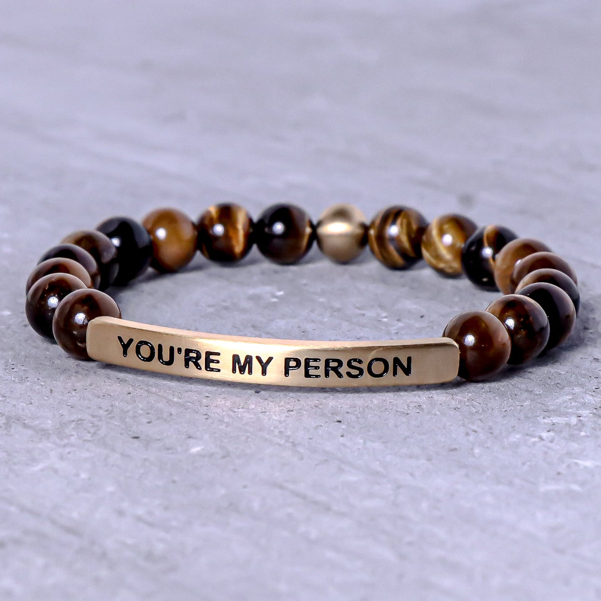 TIGER EYE BEADED BRACELET FOR MEN