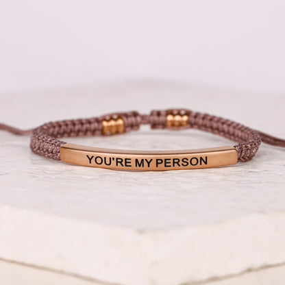 Meaningful romantic bracelet for her with You&