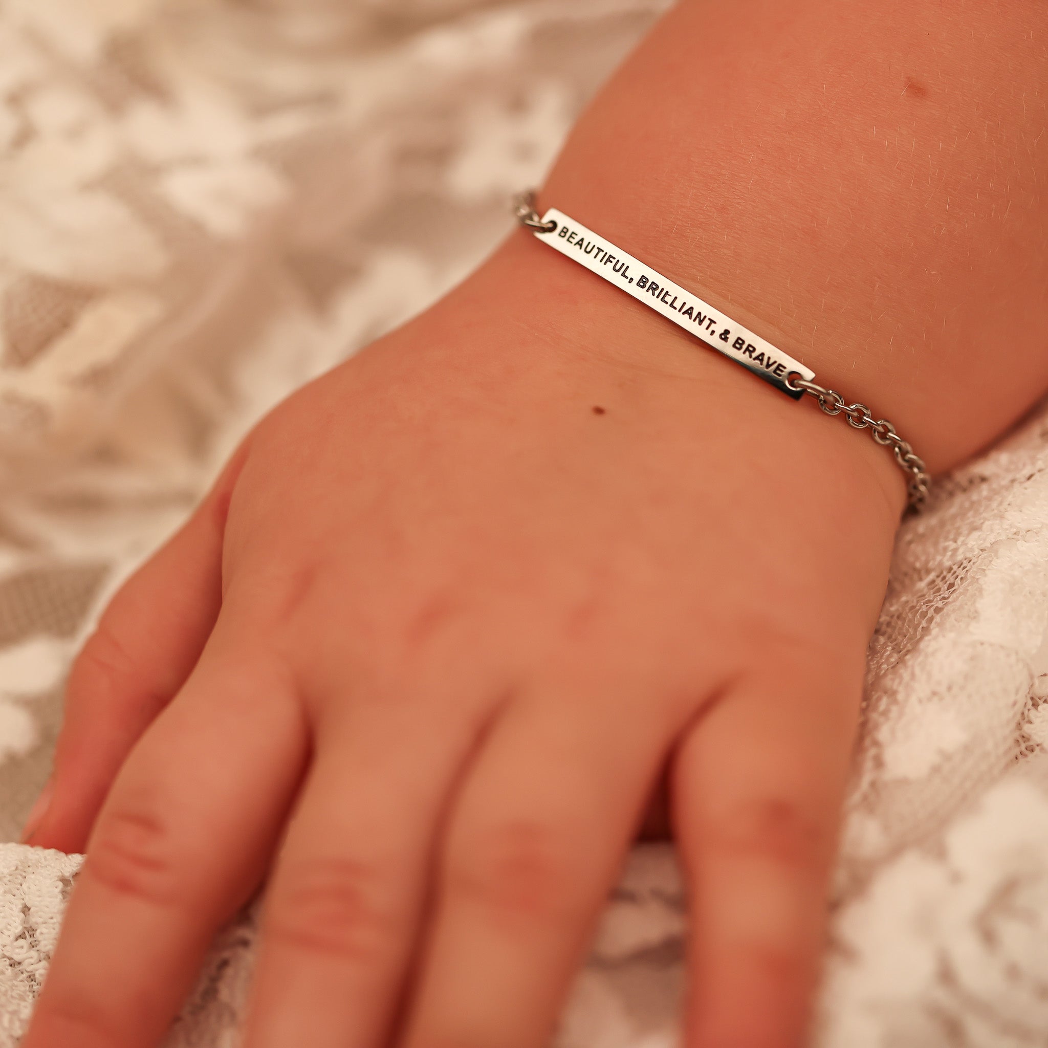 BEAUTIFUL, BRILLIANT & BRAVE - KIDS CHAIN BRACELET