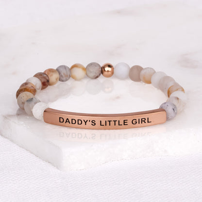 Personalized Girls Princess Crown Bracelet-Daddy's Little Girl,Dad Daughter  Gift