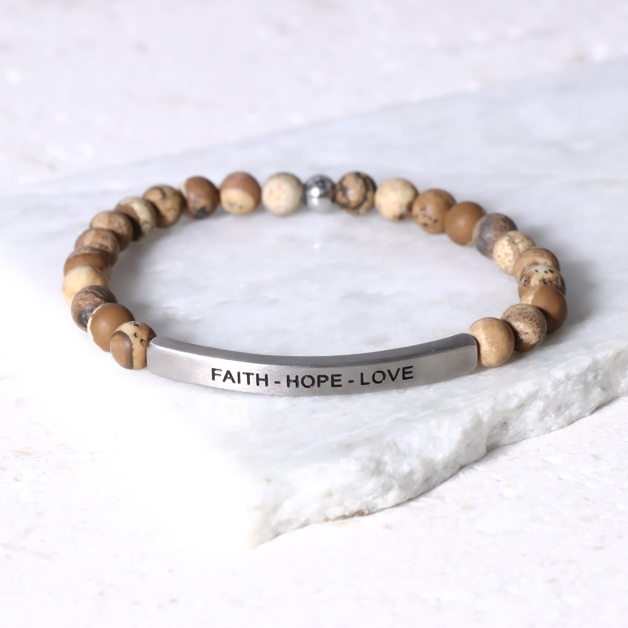 Lord's Prayer Faith Hope Love Charm Twist Bangle Inspirational Heavenl –  Jewelry Nexus