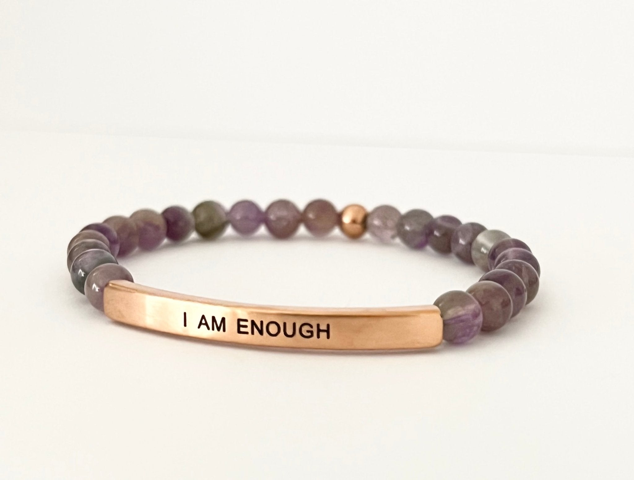 I am enough hot sale leather bracelet