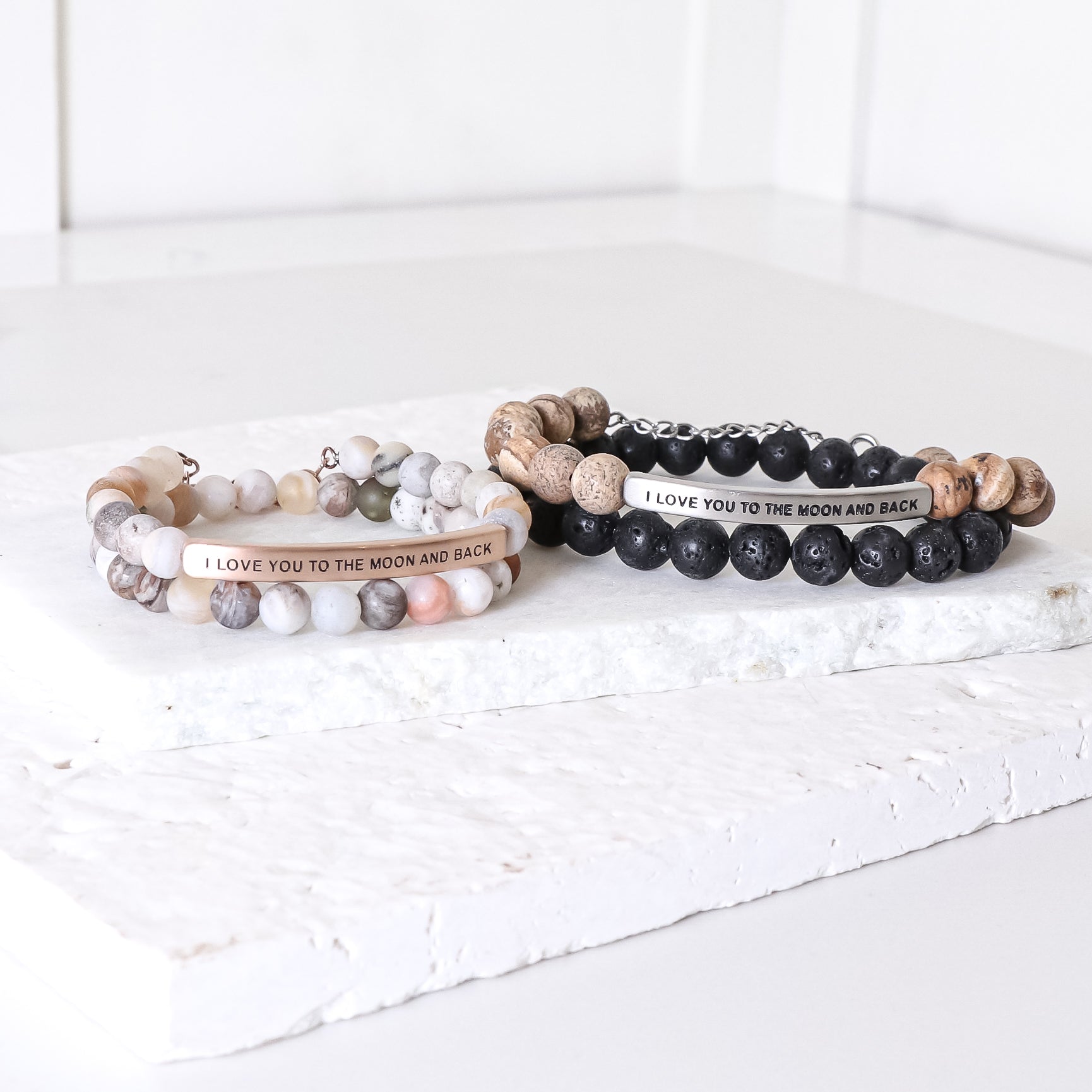 "I Love You To The Moon And Back" Couples Gift Pack - Bamboo &amp; Wood - Inspiration Co.