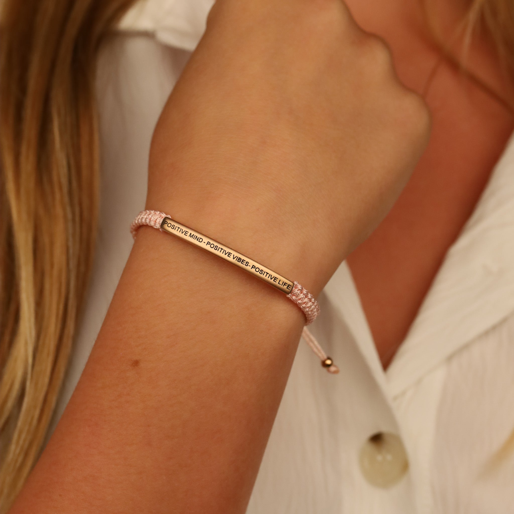 POSITIVE MIND - POSITIVE LIFE - POSITIVE VIBES ROPE BRACELET