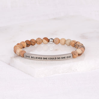 Inspire Me Bracelets -She Believed She Could So She Did Bracelet ...